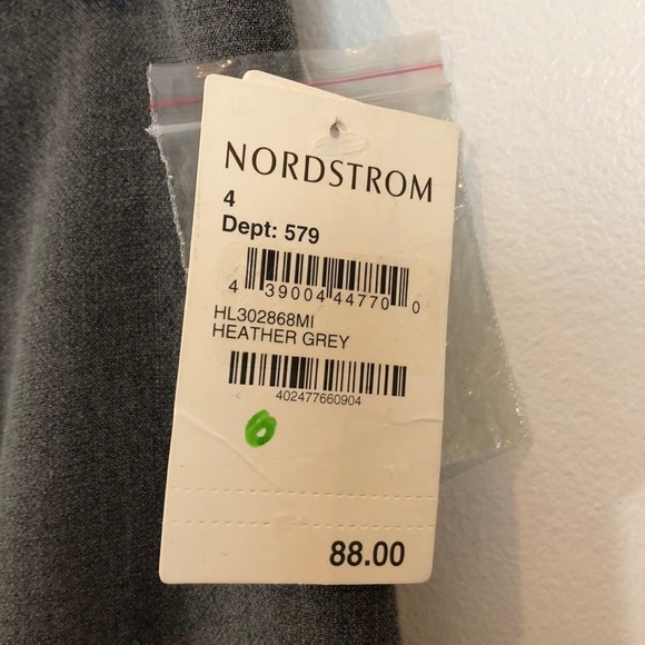 NWT Nordstrom Trending Gray Beaded Classic Pencil Skirt - Picture 3 of 8